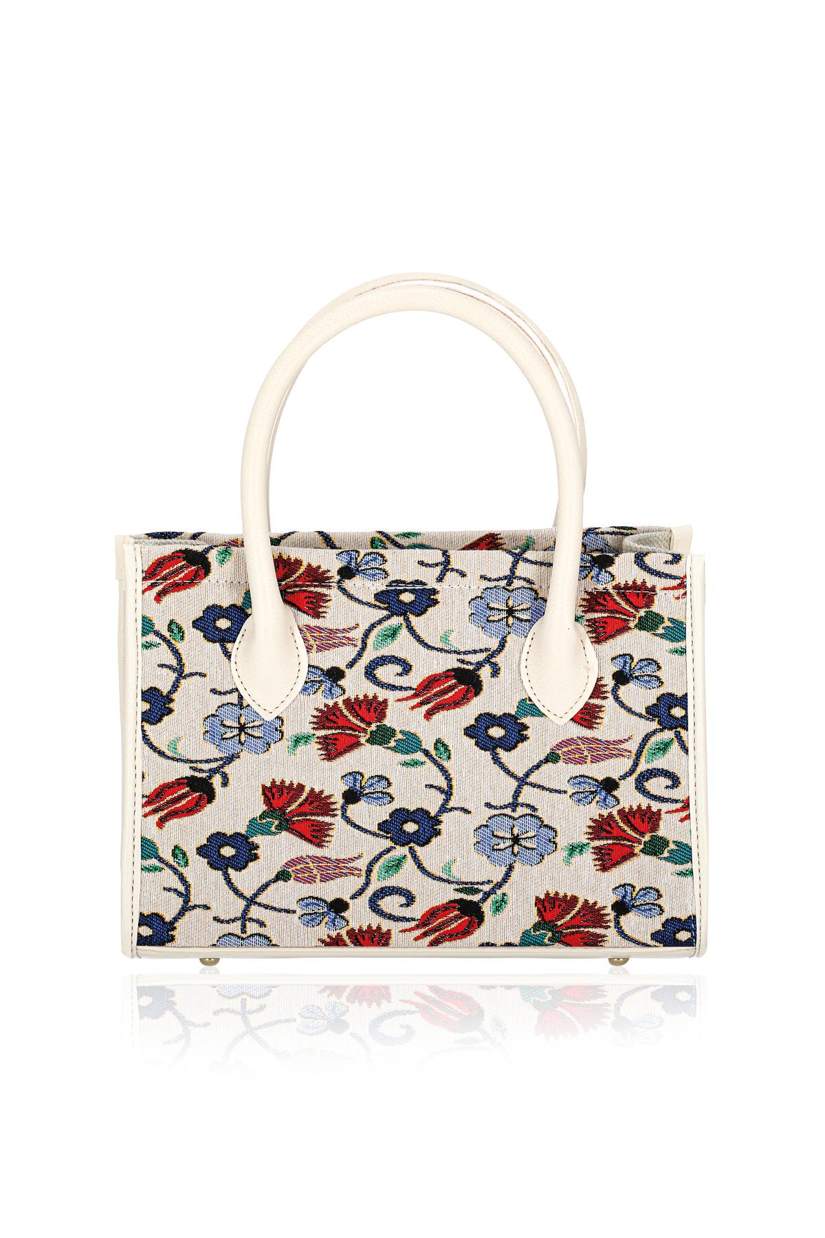 Etnik Desenli Kadın El Omuz Çanta Mottif İstanbul Otantik Goblen 1003