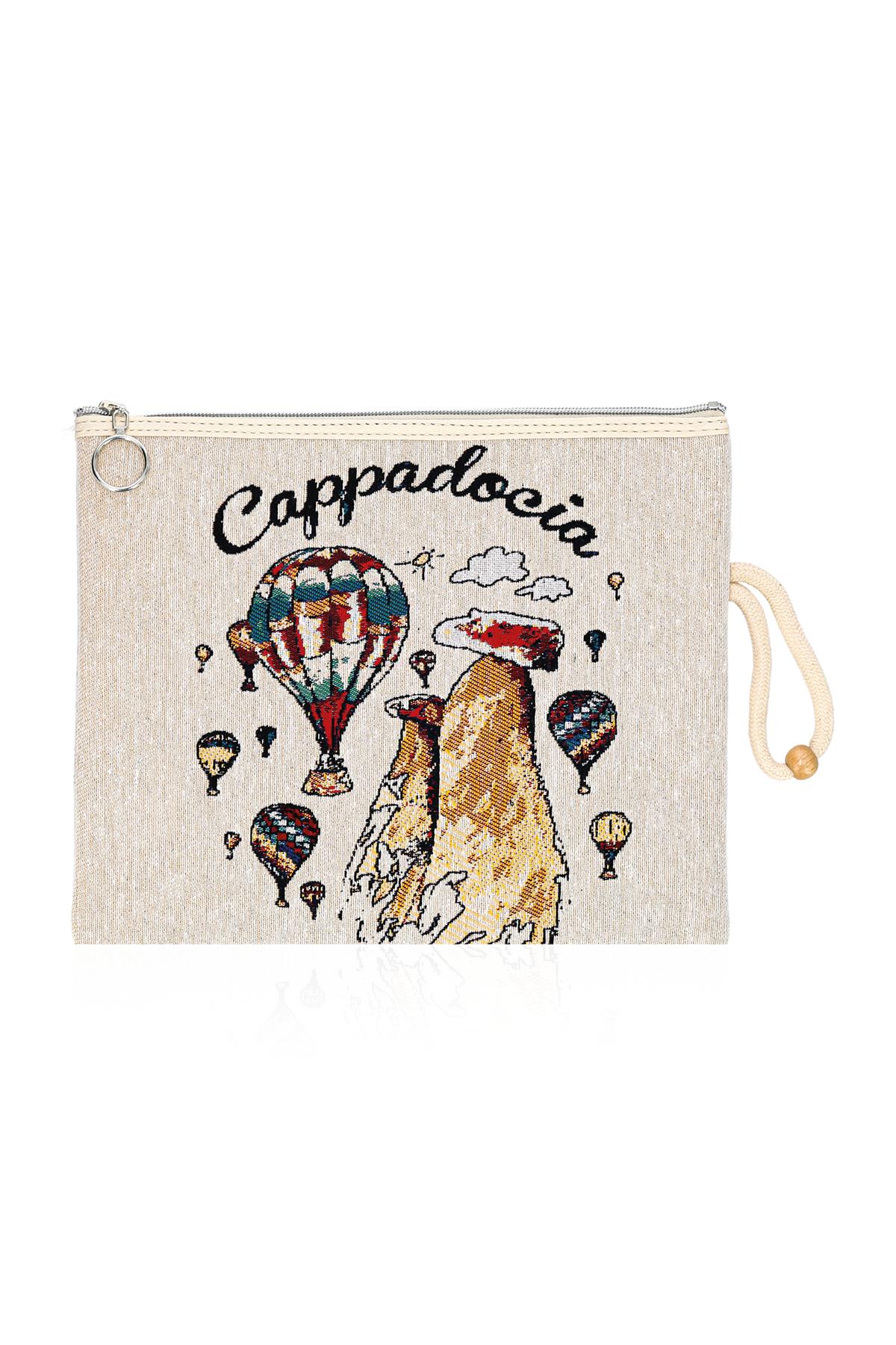 Etnik Desenli Kadın Portföy Clucth Çanta Makyaj Çanta El Çantası