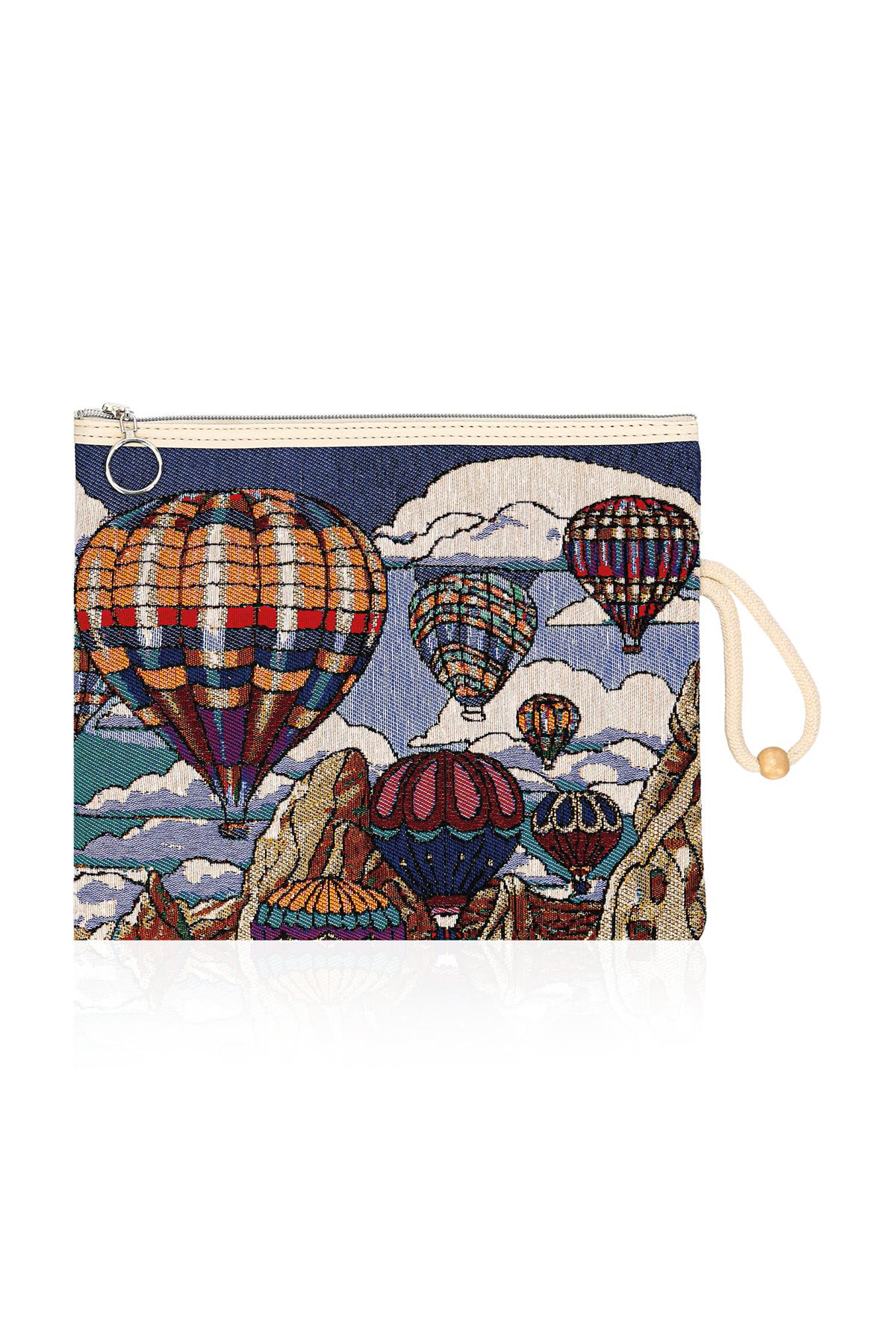 Etnik Desenli Kadın Portföy Clucth Çanta Makyaj Çanta El Çantası