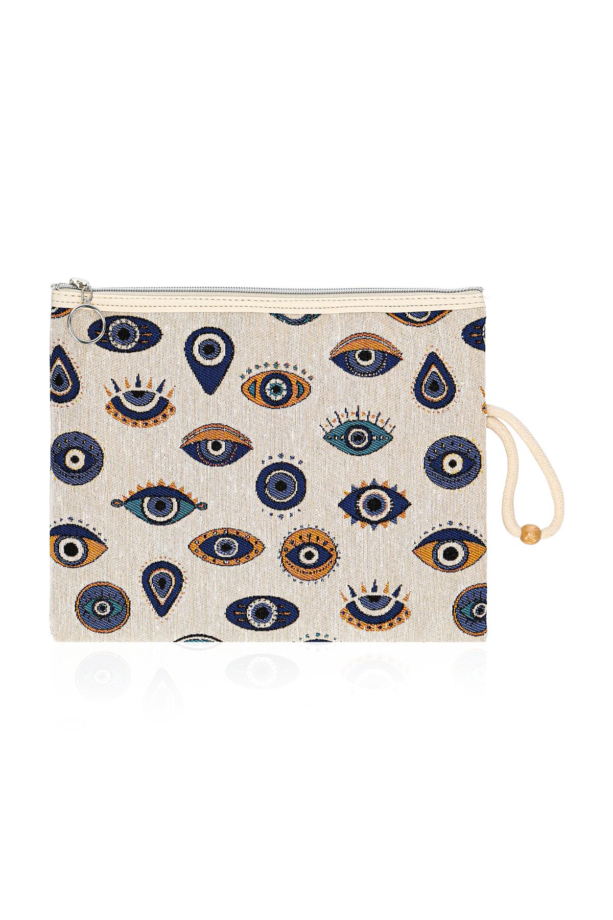 Etnik Desenli Kadın Portföy Clucth Çanta Makyaj Çanta El Çantası