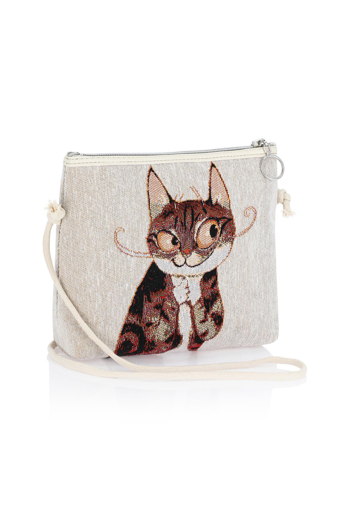 Etnik Desenli Kadın Sırt El Omuz Çanta Mottif İstanbul Otantik Goblen 1051