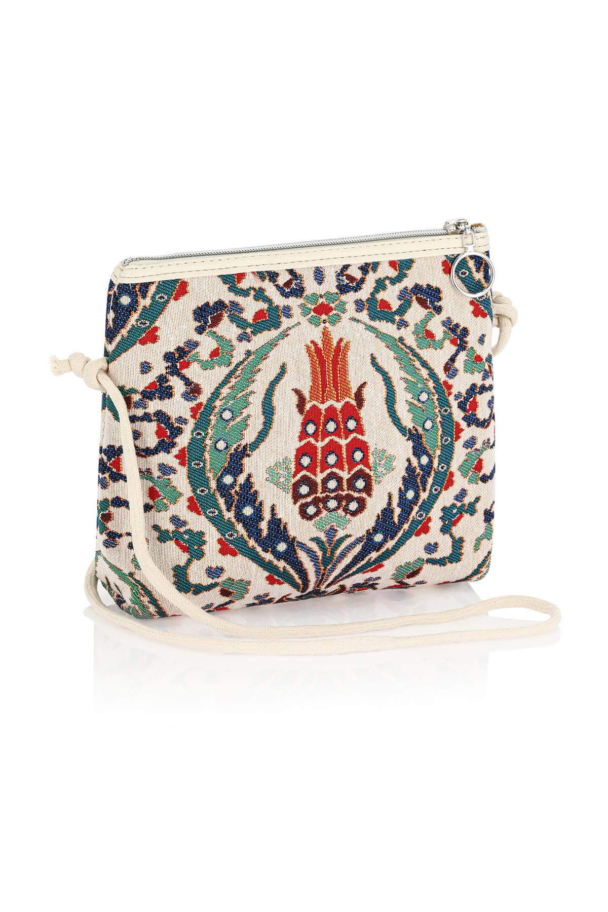 Etnik Desenli Kadın Sırt El Omuz Çanta Mottif İstanbul Otantik Goblen 1051