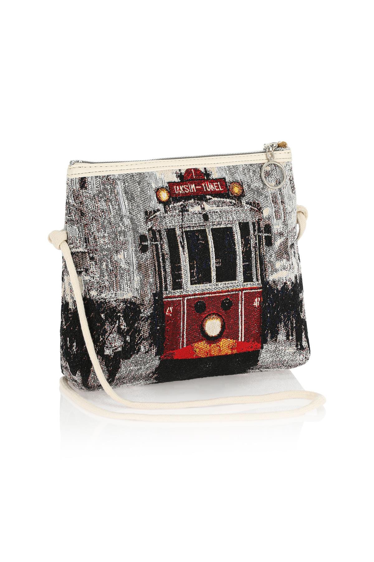 Etnik Desenli Kadın Sırt El Omuz Çanta Mottif İstanbul Otantik Goblen 1051