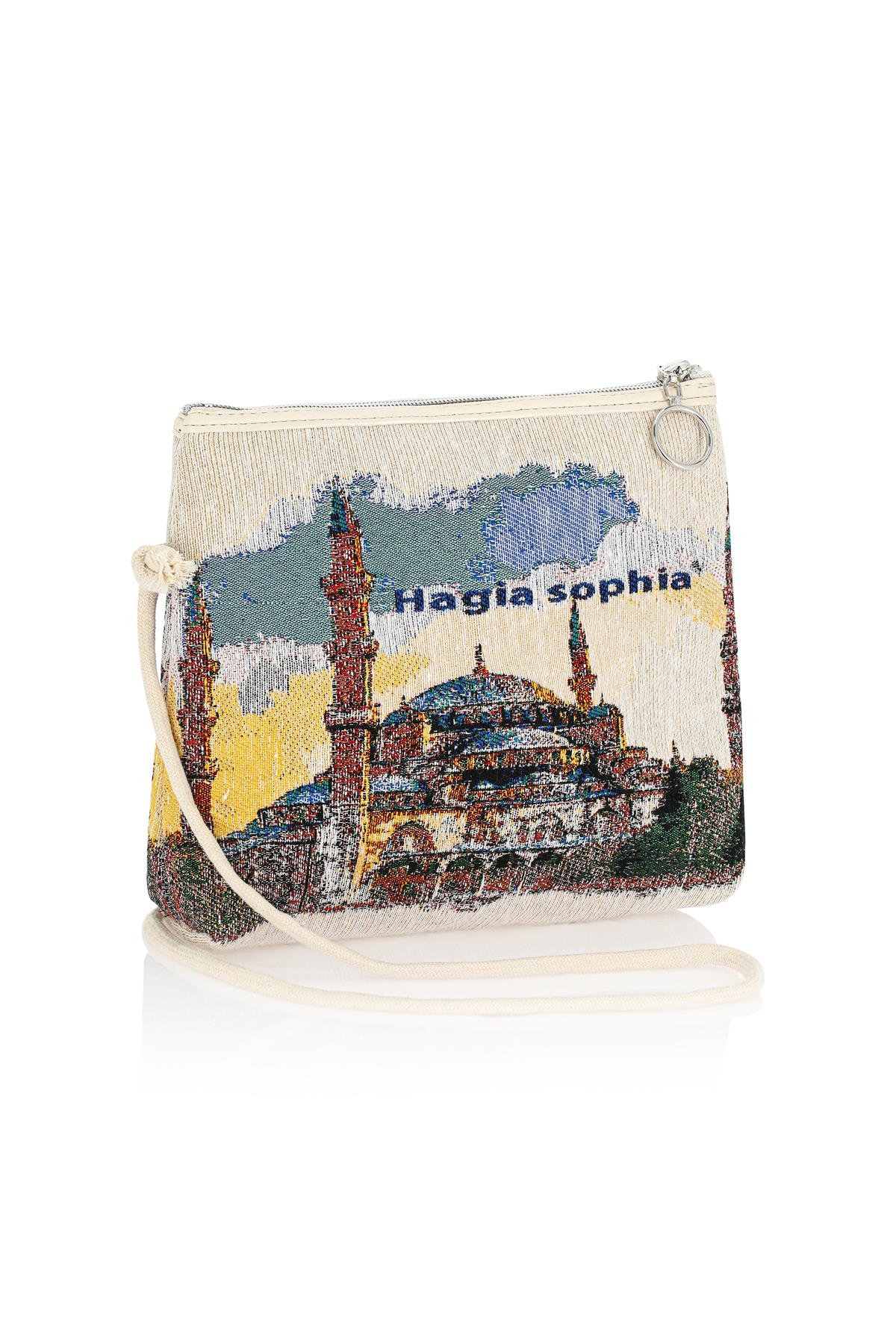 Etnik Desenli Kadın Sırt El Omuz Çanta Mottif İstanbul Otantik Goblen 1051