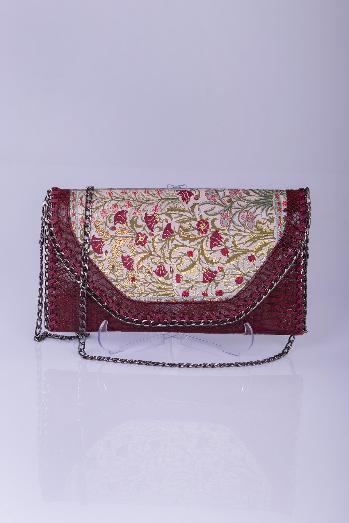 Mottif  İstanbul  Otantik Dokuma Kadın Portföy Clutch Çanta 1007.16