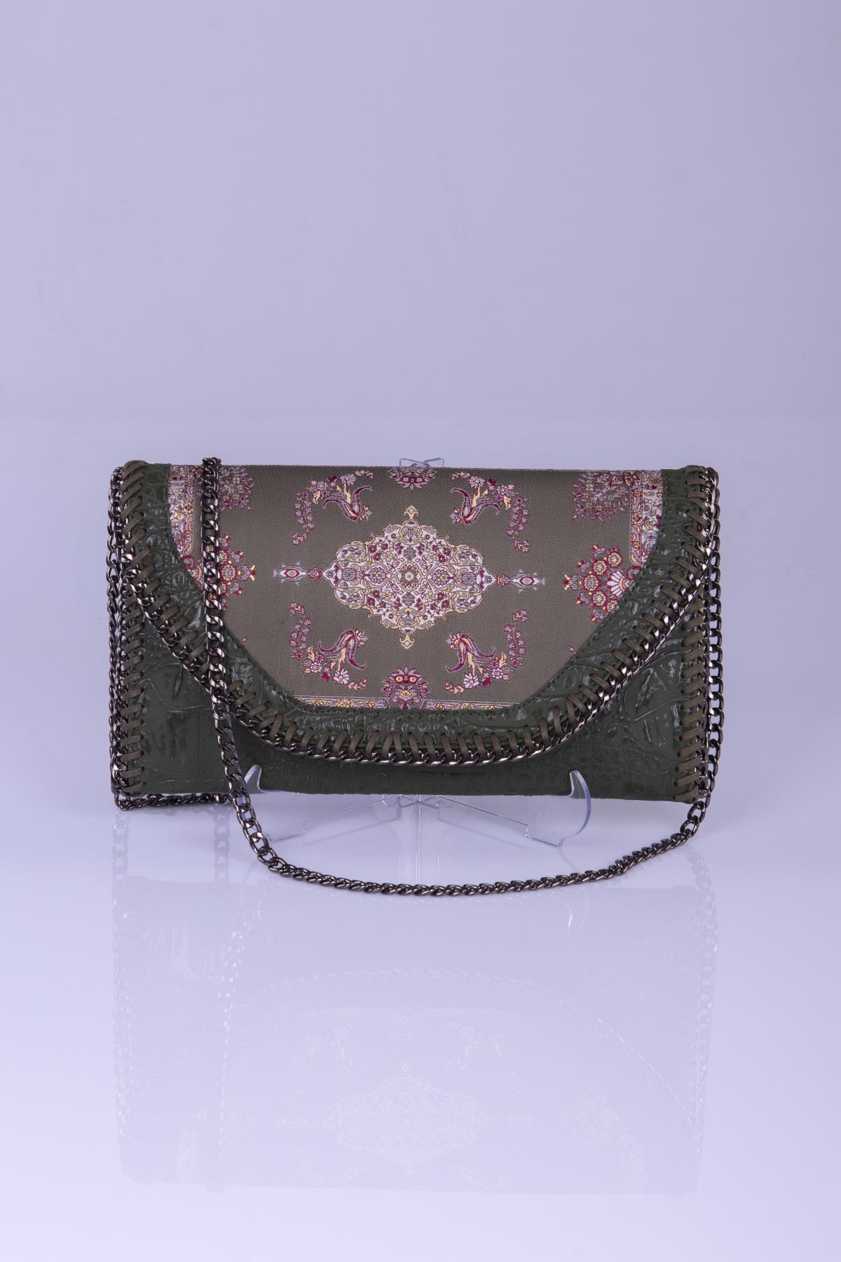 Mottif  İstanbul  Otantik Dokuma Kadın Portföy Clutch Çanta 1007.23