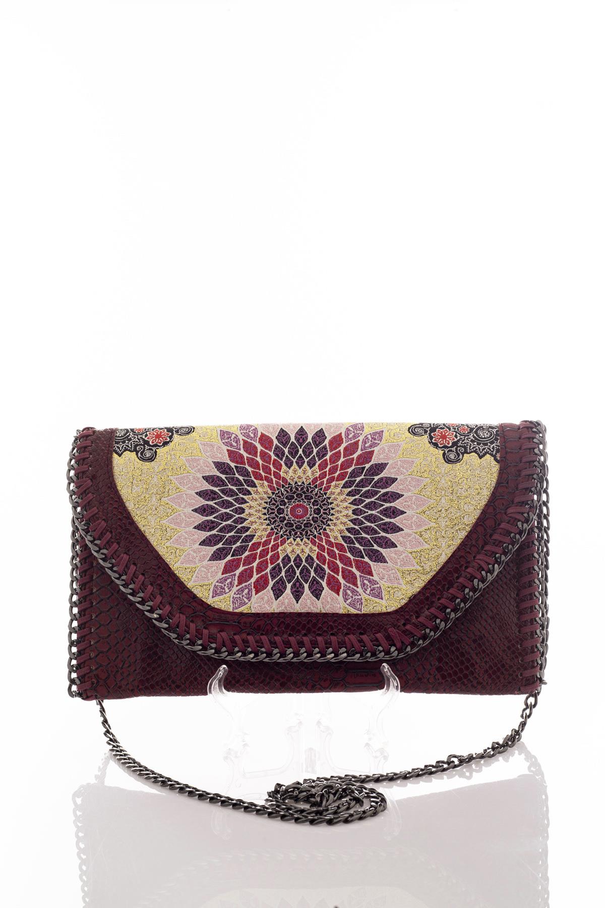 Mottif  İstanbul  Otantik Dokuma Kadın Portföy Clutch Çanta 1007.15