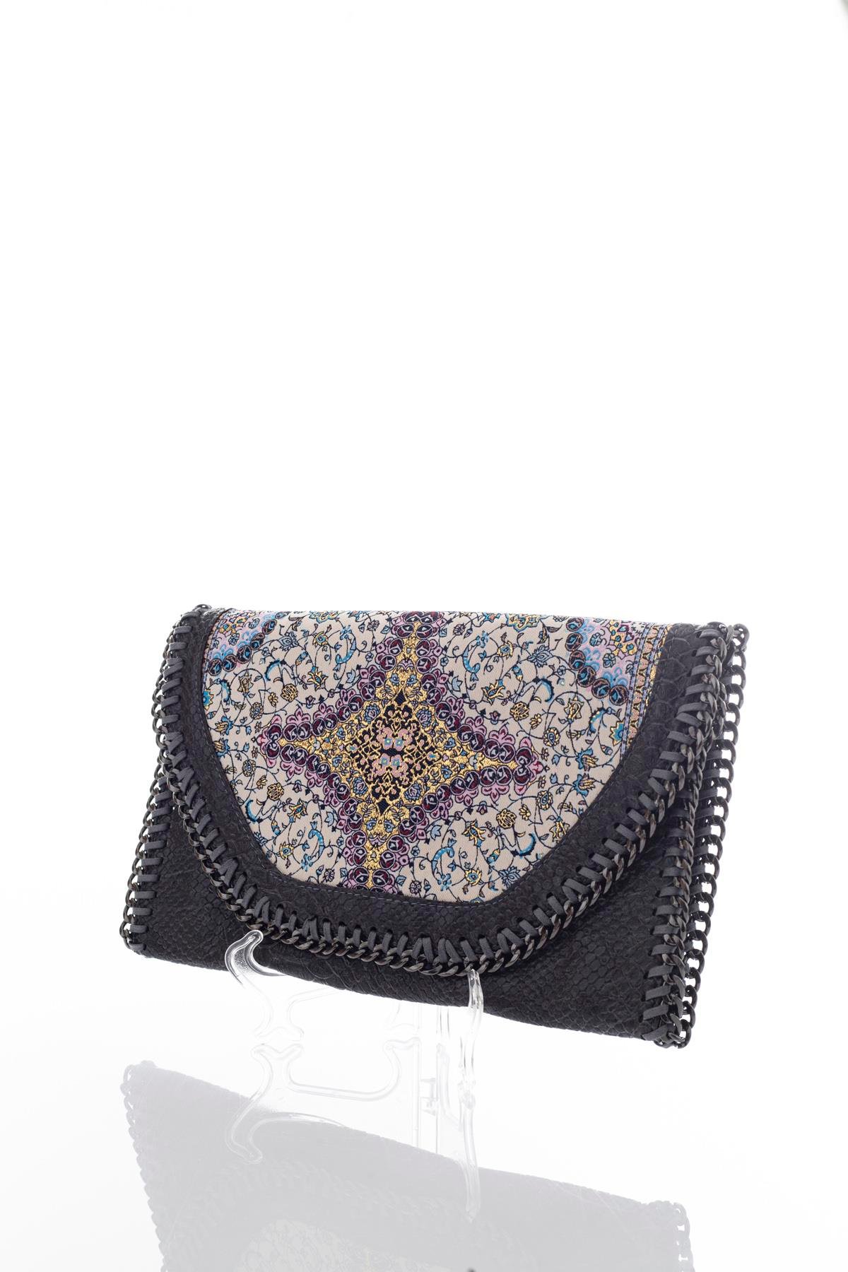 Mottif  İstanbul  Otantik Dokuma Kadın Portföy Clutch Çanta 1007.04