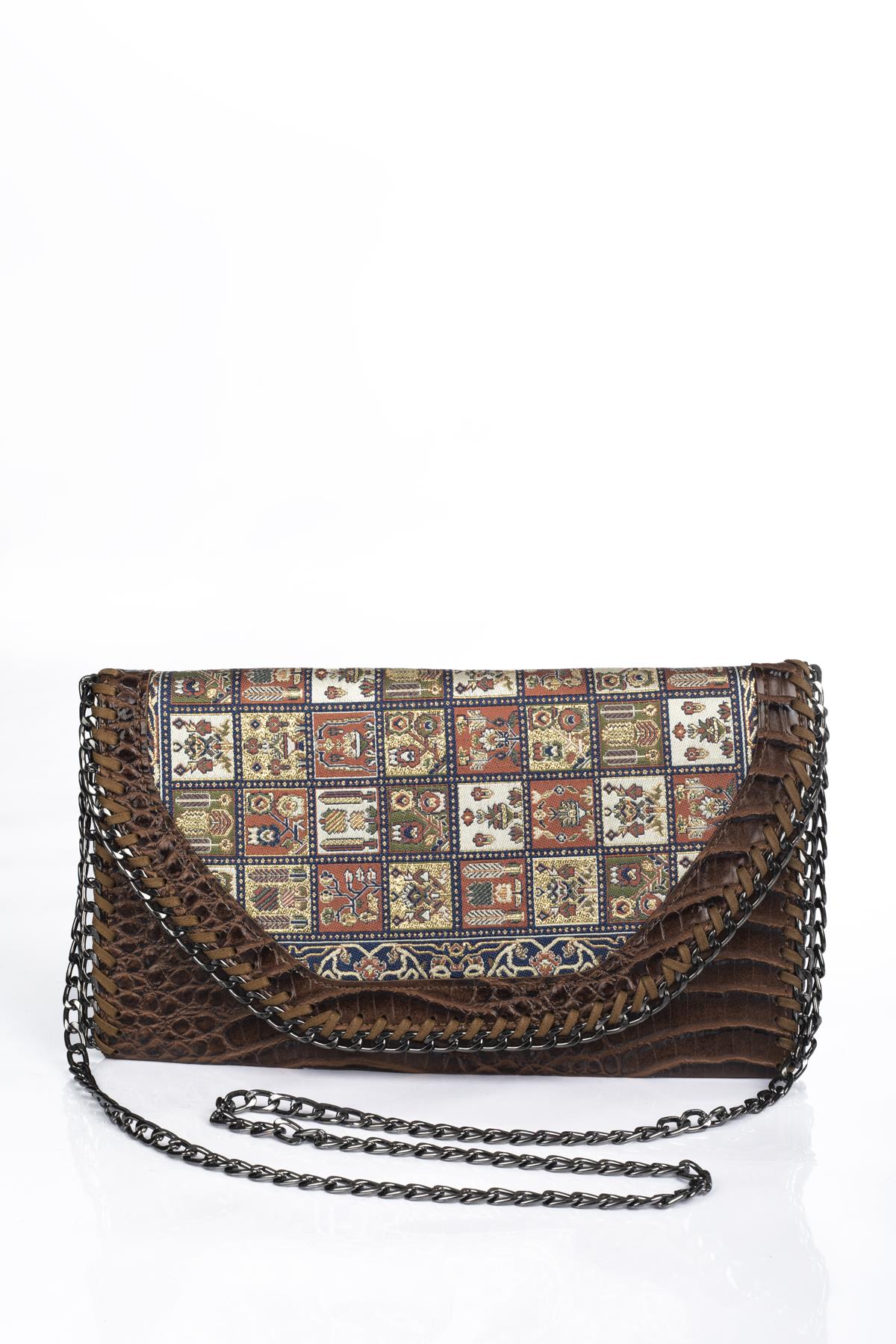 Mottif  İstanbul  Otantik Dokuma Kadın Portföy Clutch Çanta 1007.22