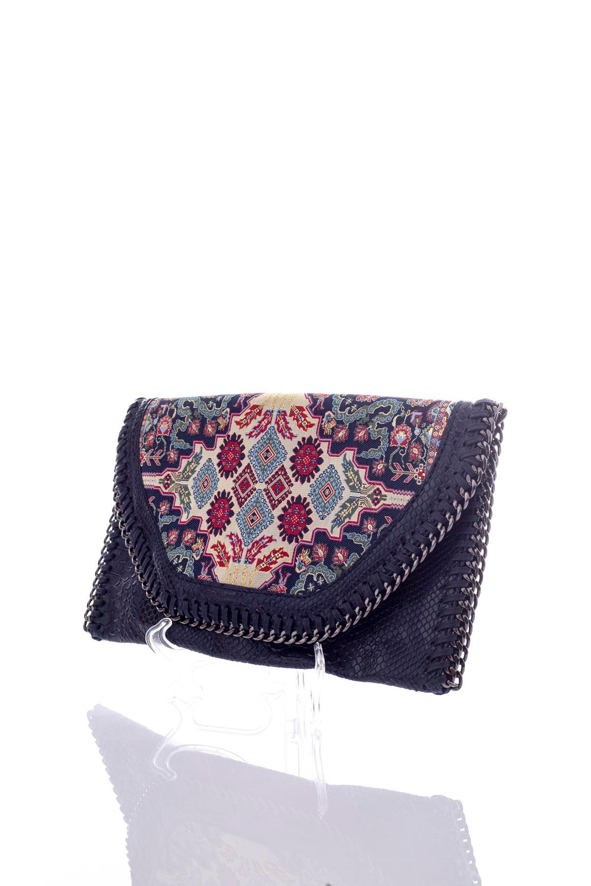 Mottif  İstanbul  Otantik Dokuma Kadın Portföy Clutch Çanta 1007.08