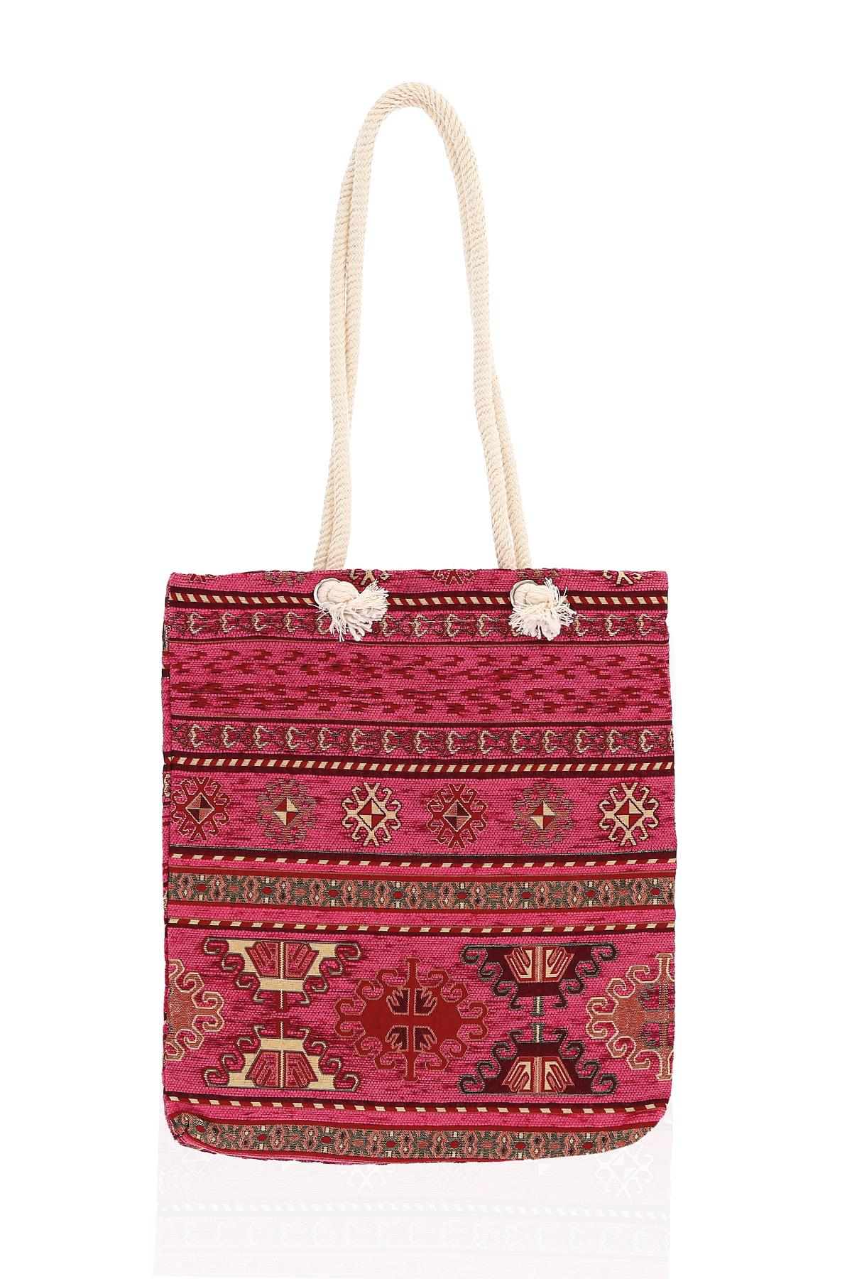 Omuz Çanta Kadın Çanta Motif İstanbul Otantik Şönil Heybe Çanta