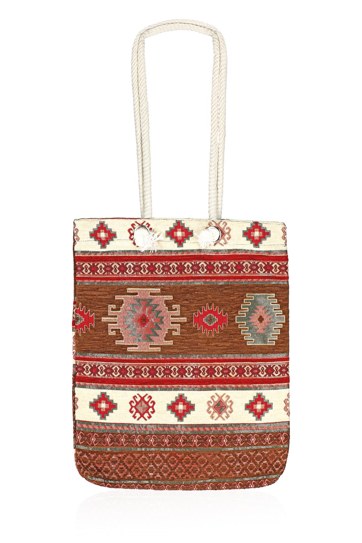 Omuz Çanta Kadın Çanta Motif İstanbul Otantik Şönil Heybe Çanta