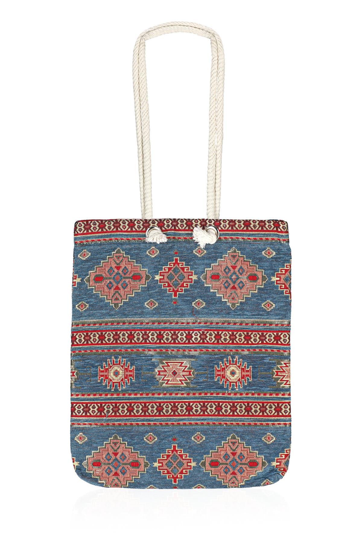 Omuz Çanta Kadın Çanta Motif İstanbul Otantik Şönil Heybe Çanta