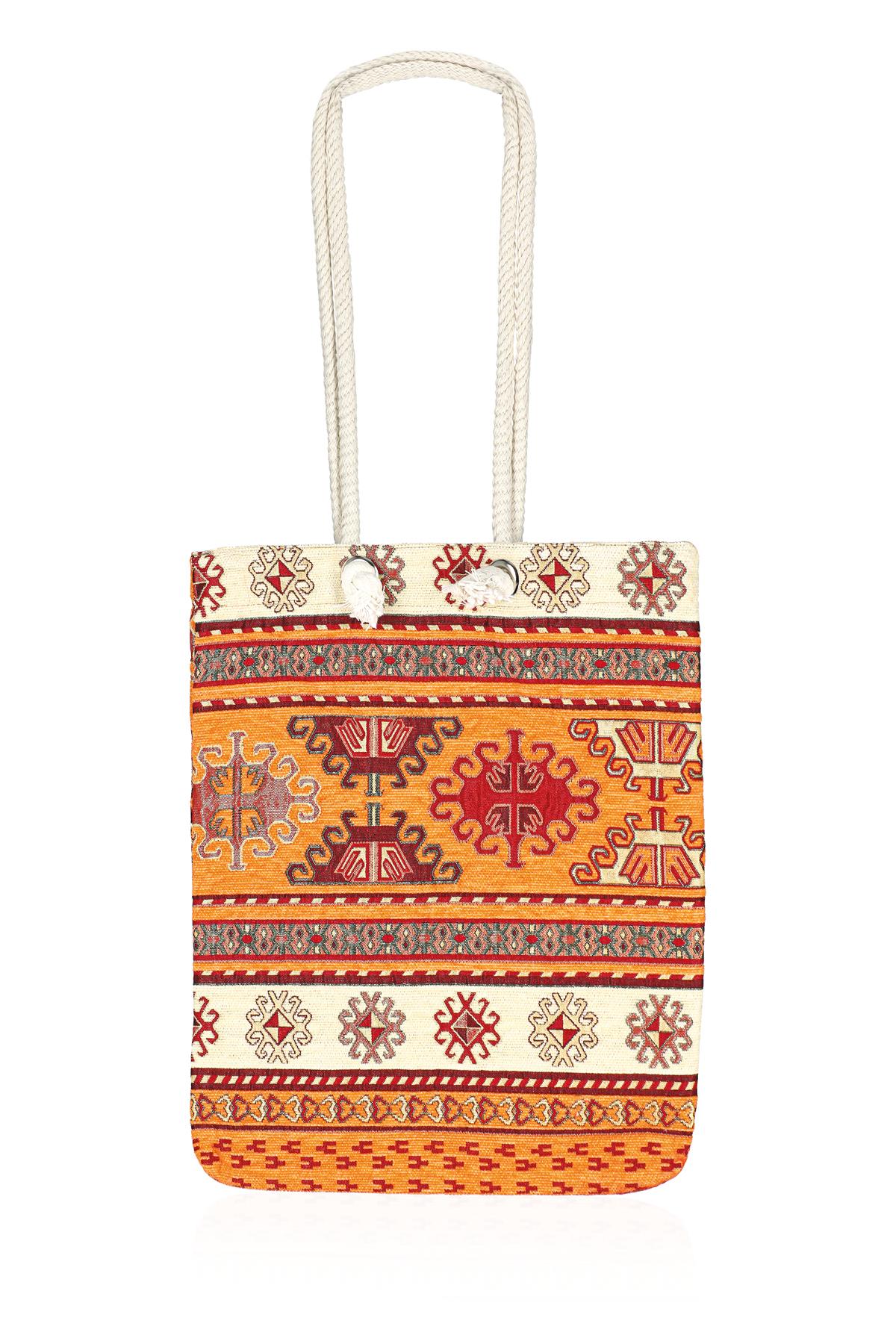 Omuz Çanta Kadın Çanta Motif İstanbul Otantik Şönil Heybe Çanta