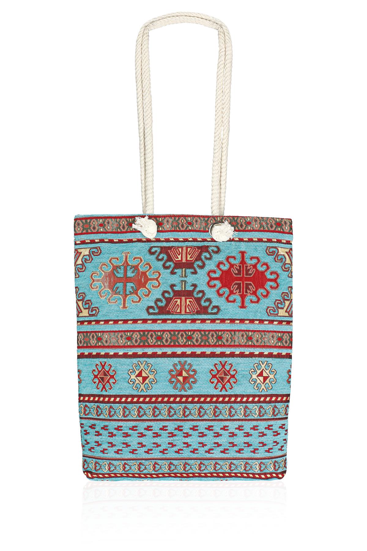 Omuz Çanta Kadın Çanta Motif İstanbul Otantik Şönil Heybe Çanta