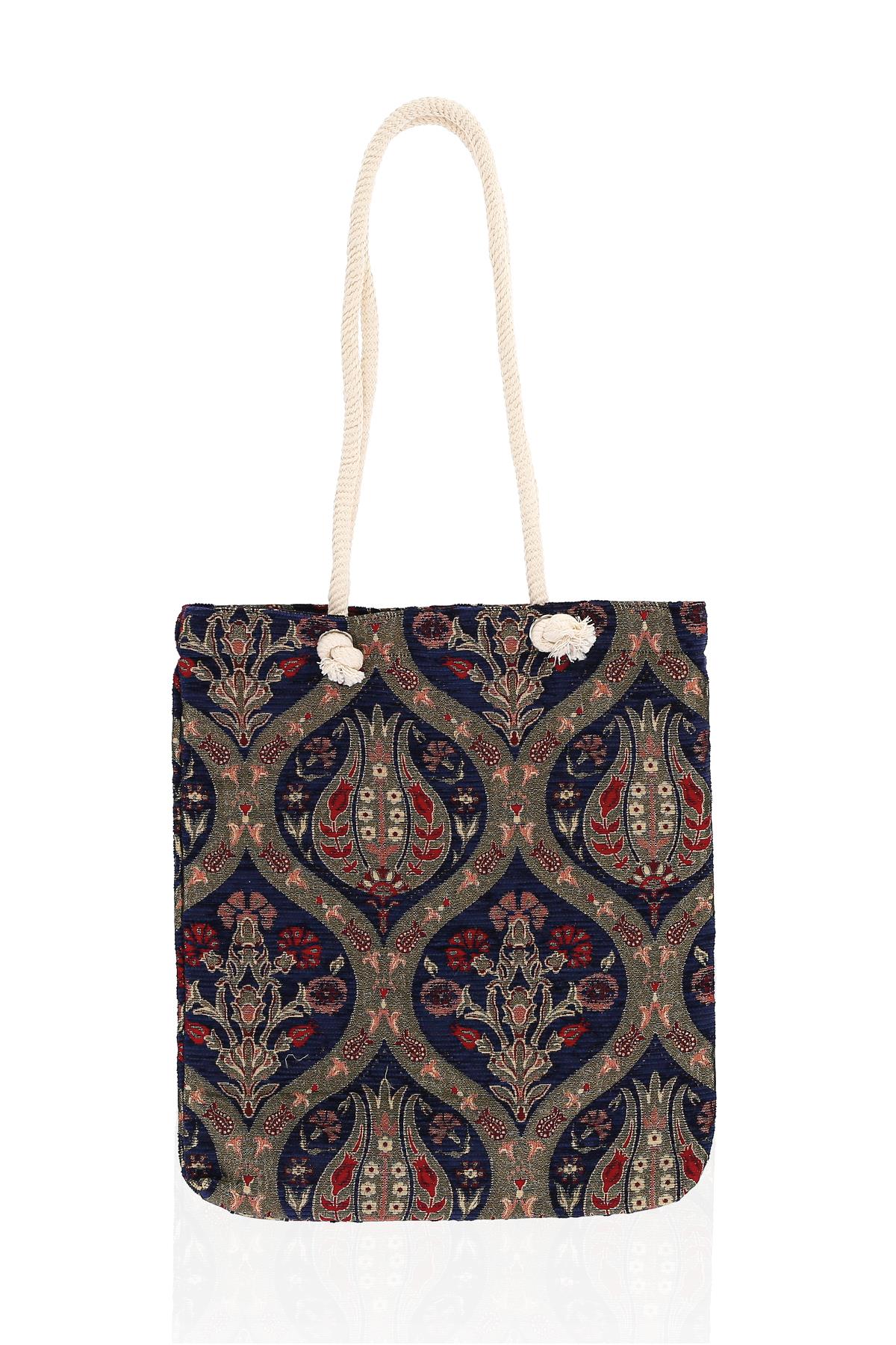 Omuz Çanta Kadın Çanta Motif İstanbul Otantik Şönil Heybe Çanta