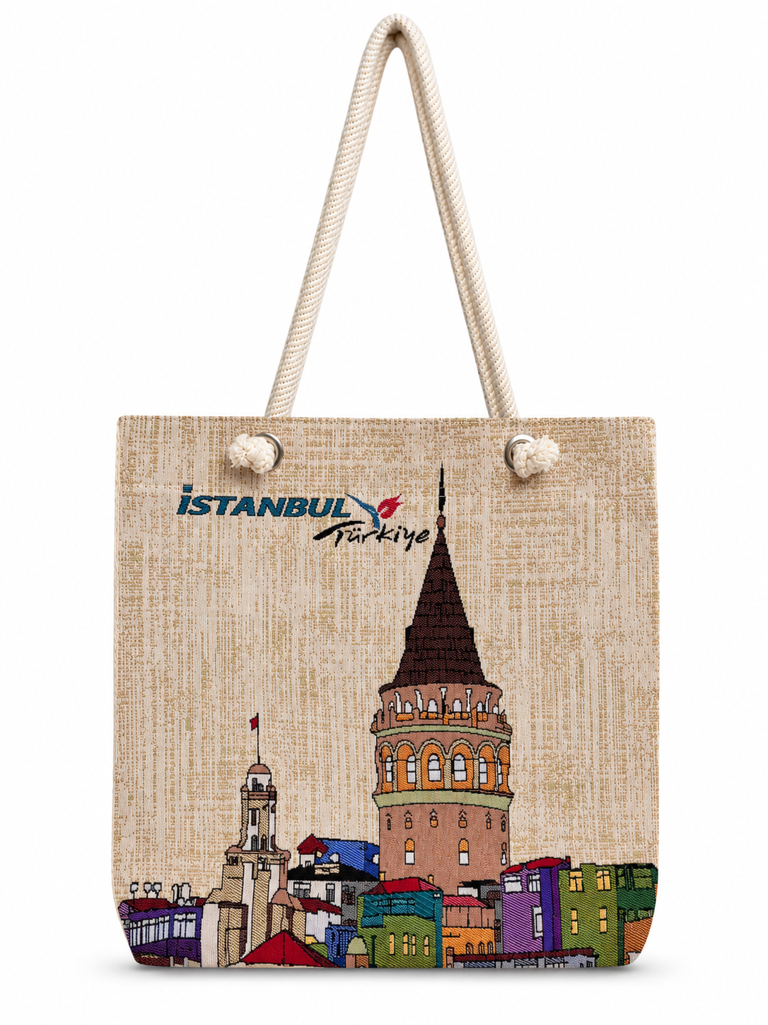 Plaj çanta  Kadın El Omuz Çanta Mottif İstanbul Otantik Goblen Heybe