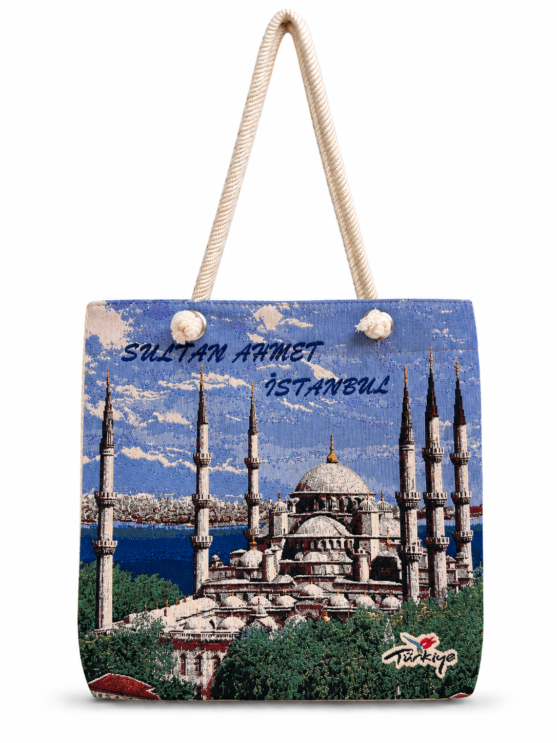 Plaj çanta  Kadın El Omuz Çanta Mottif İstanbul Otantik Goblen Heybe