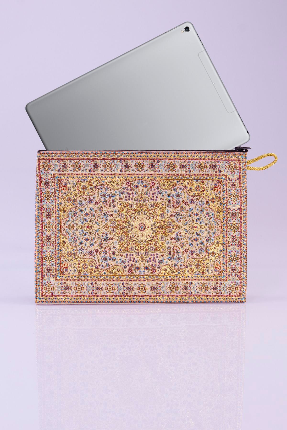 Simli Dokuma Otantik Tablet Kılıf Cüzdan 2700.12