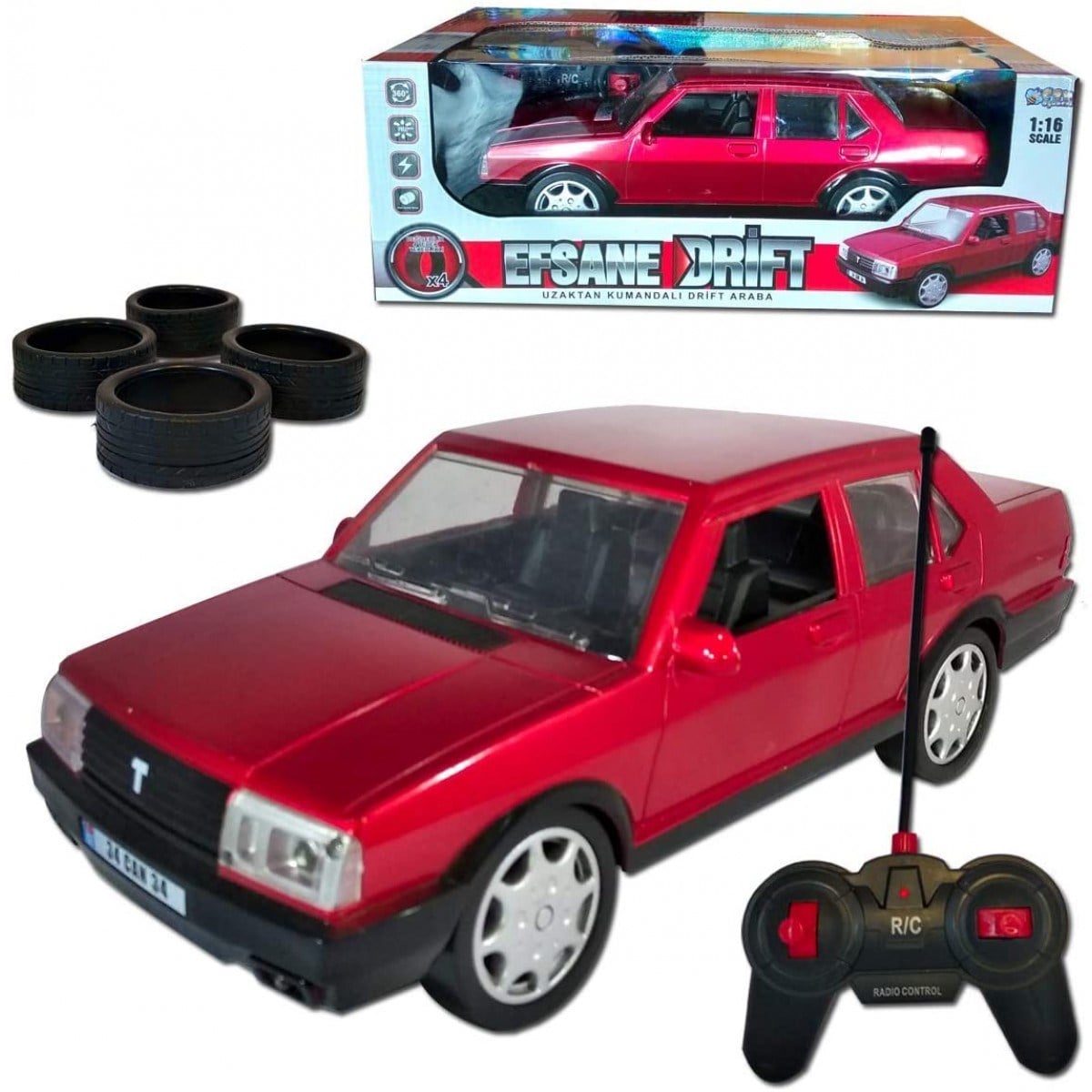 1:16 Efsane Drift Uzaktan Kumandalı Şarjlı Tofaş Araba