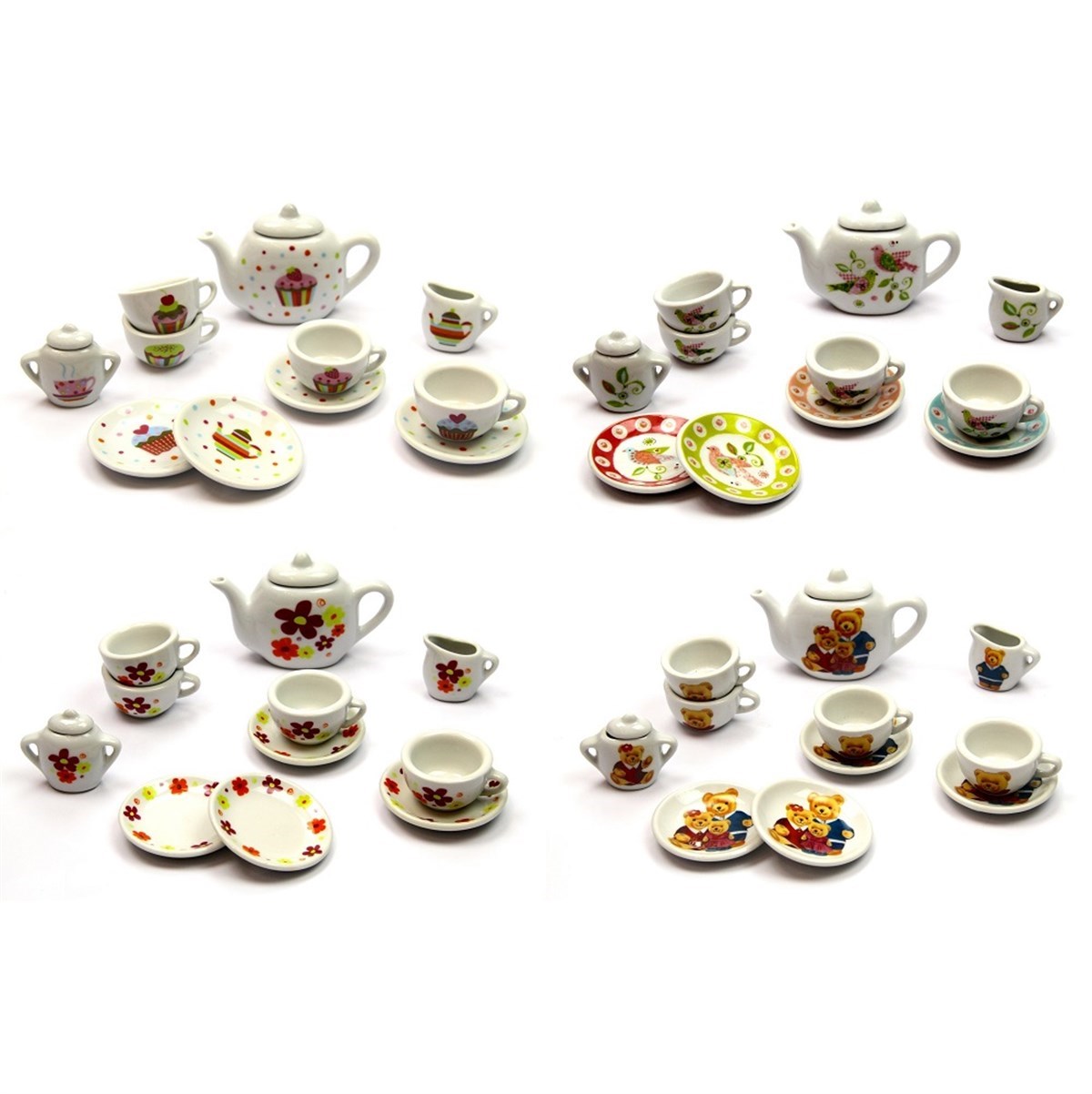13 Parça Porselen Çay Seti Oyuncak Çay Seti