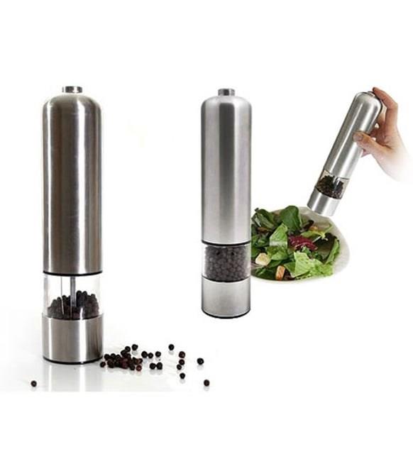 2li Pilli Karabiber Tuzluk Değirmeni Otomatik Baharat Öğütücü