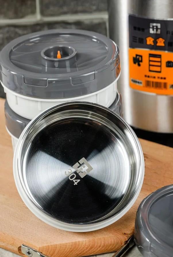 3lü Paslanmaz Çelik Yemek Termosu Sefer Tası 1,8 Litre 3 Katlı Yemek Kabı