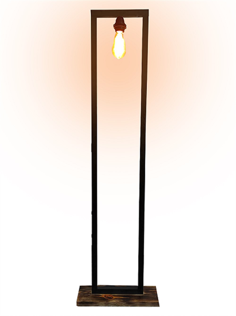 Ahşap Dik 2 Ayak Lambader 120 Cm