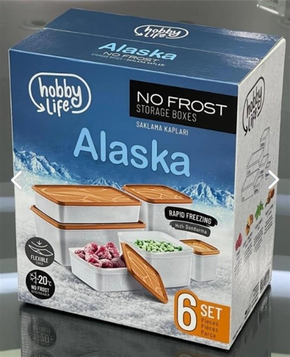 Alaska Derin Dondurcu Saklama Kabı 6lı Set