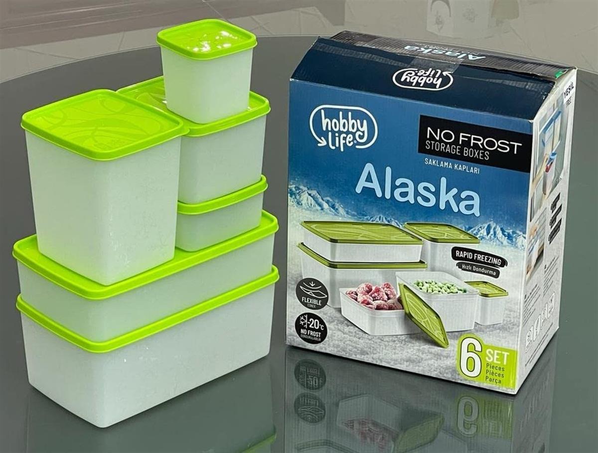 Alaska Derin Dondurcu Saklama Kabı 6lı Set