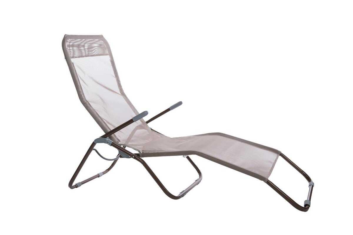Andoutdoor Tumbona Katlanır Şezlong- Kahverengi