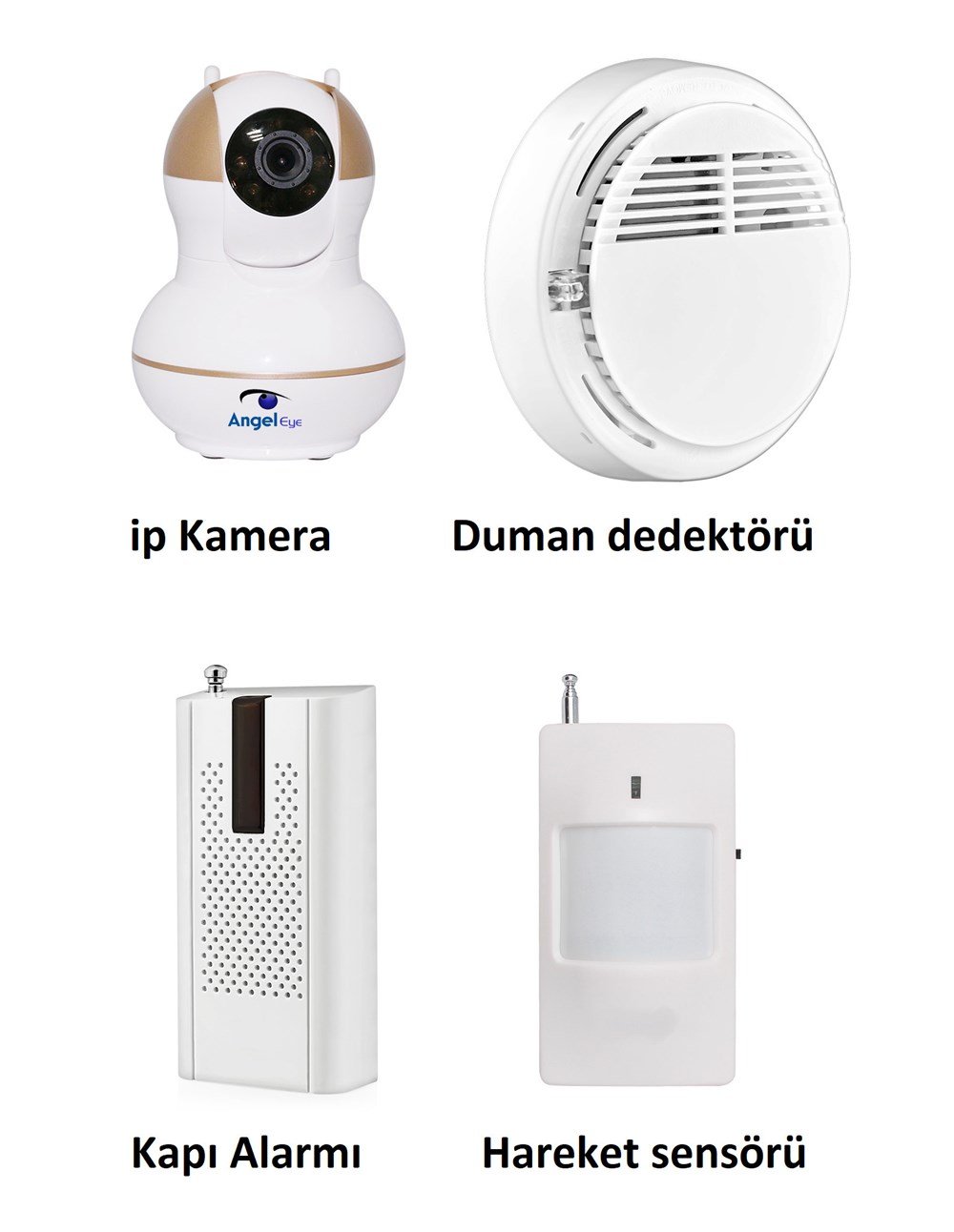 AngelEye KS-511 Full HD Wifi Ev ve Bebek iP Kamera 4in1 Full Set