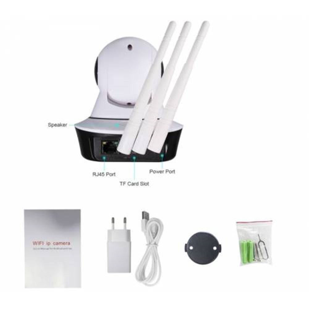 AngelEye KS-515 Gece Görüşlü HD 360 Derece Wifi İp Kamera