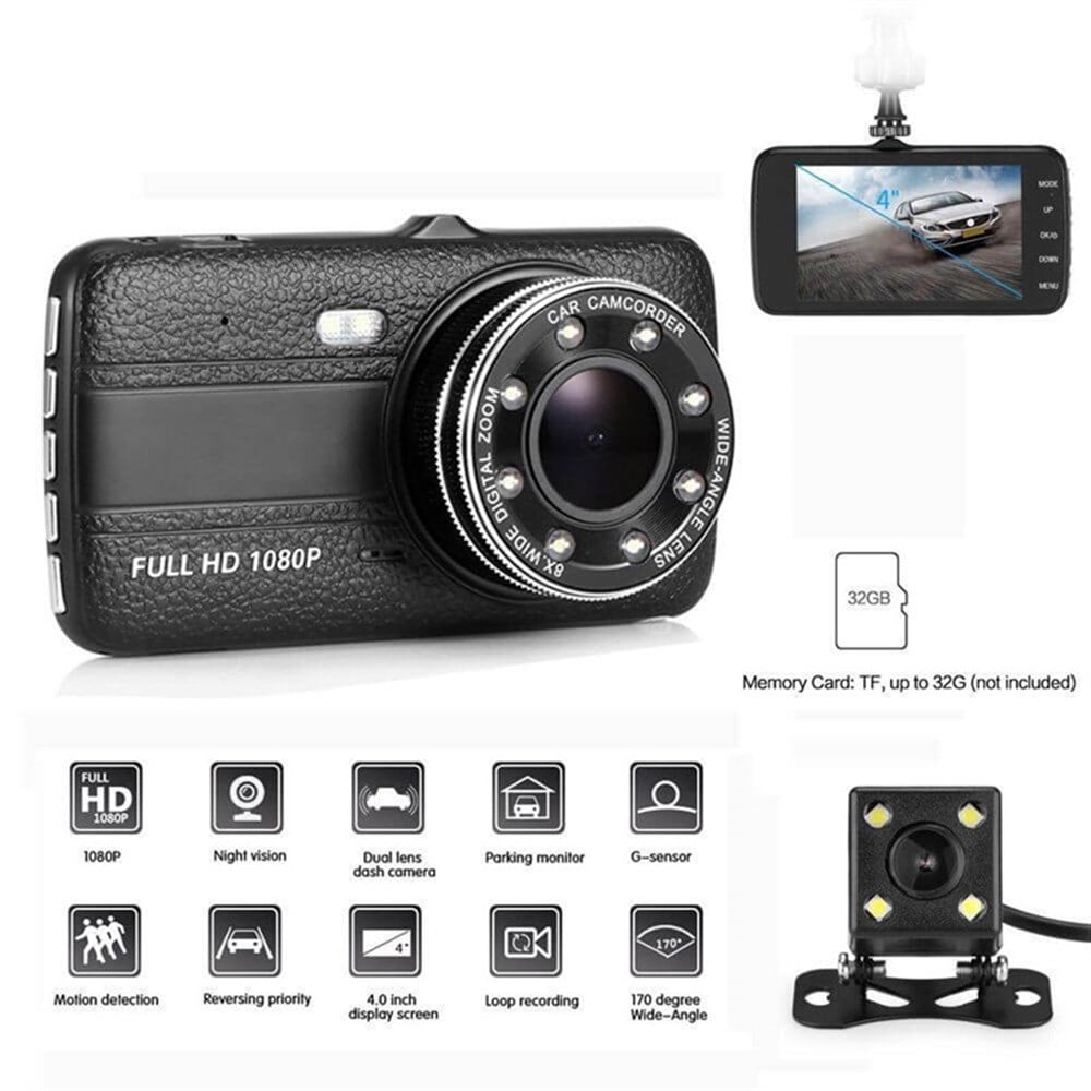 AngelEye KS-521 Dual Lens 4 1080P Araç Video Kaydedici Araç Kamera