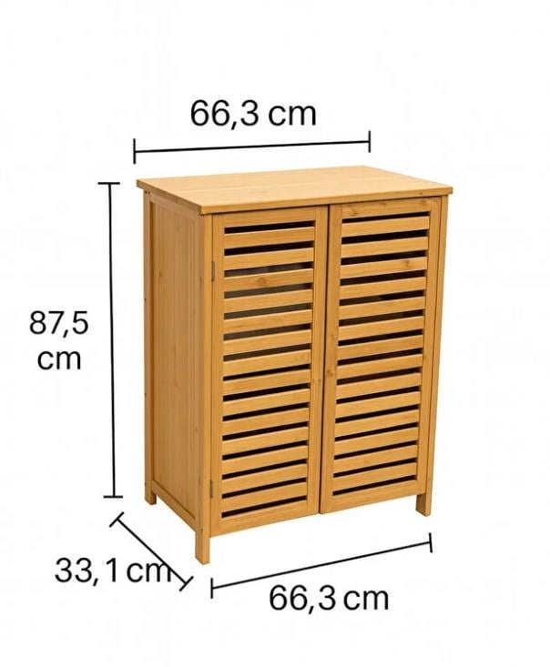 Bambu Kapaklı Banyo Balkon Bahçe Mutfak Salon Dolabı Havlu Dolabı Düzenleyici Dolap