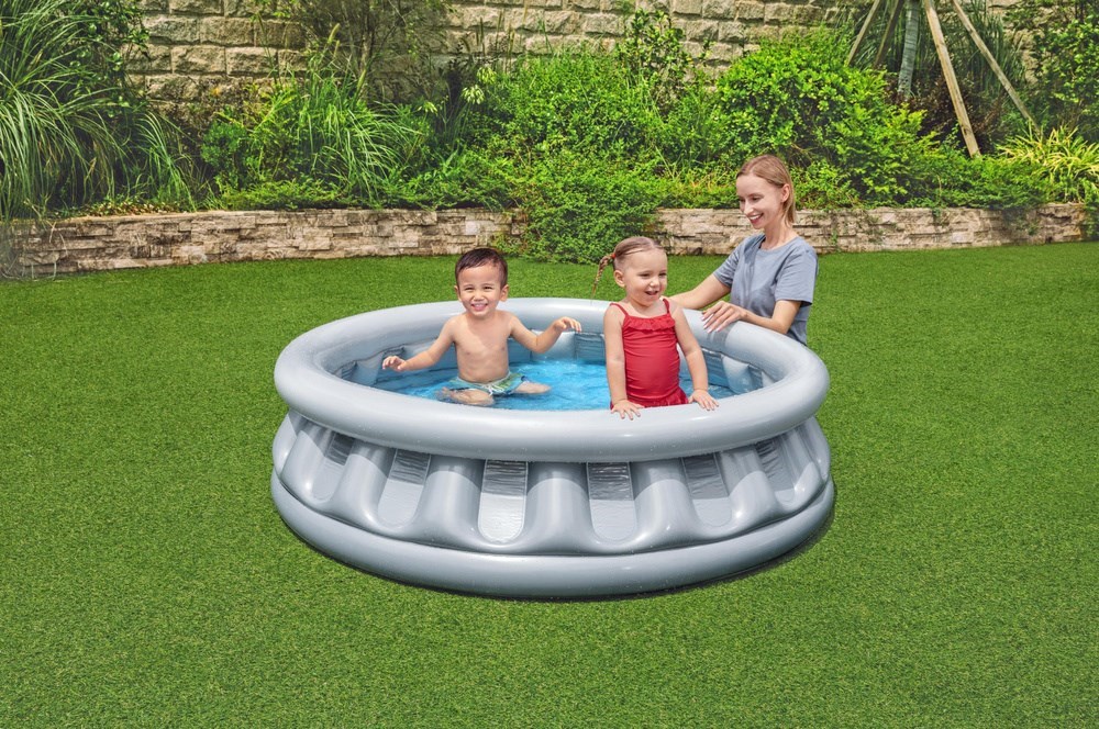 Bestway 51080 Büyük Metalik Uzay Gemisi Şişirilebilir Havuzu 152x43 cm