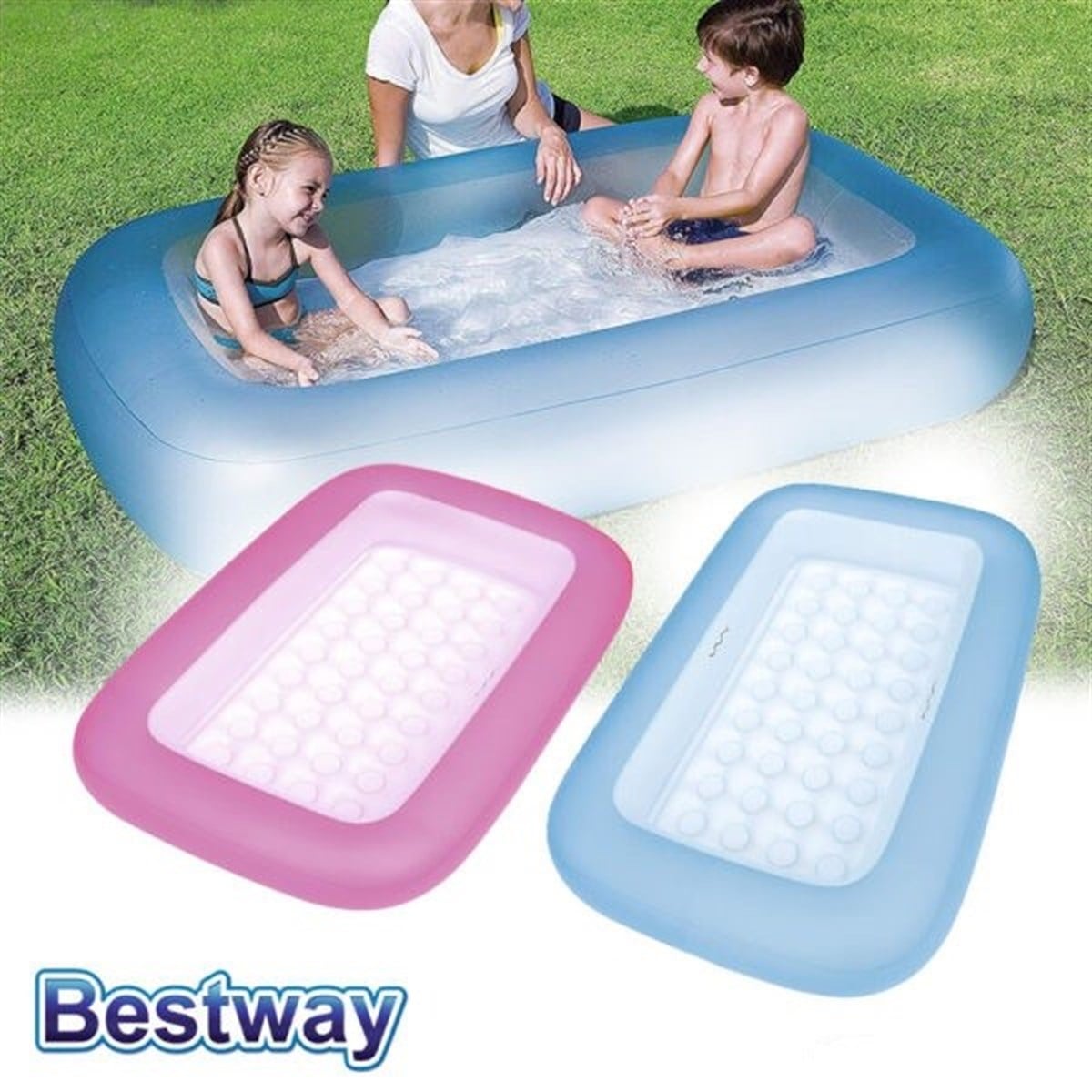 Bestway 51115 Şişme Tabanlı Dikdörtgen Havuz 164x104x25 Cm