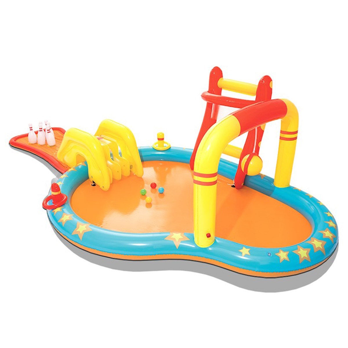 Bestway 53068 Aquapark Kaydıraklı Bowling Oyuncaklı Şişme Havuz