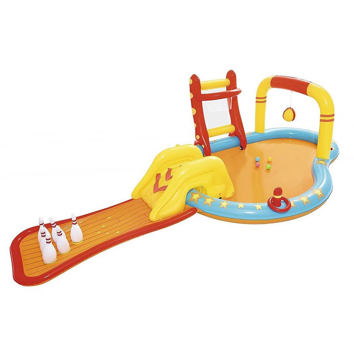 Bestway 53068 Aquapark Kaydıraklı Bowling Oyuncaklı Şişme Havuz
