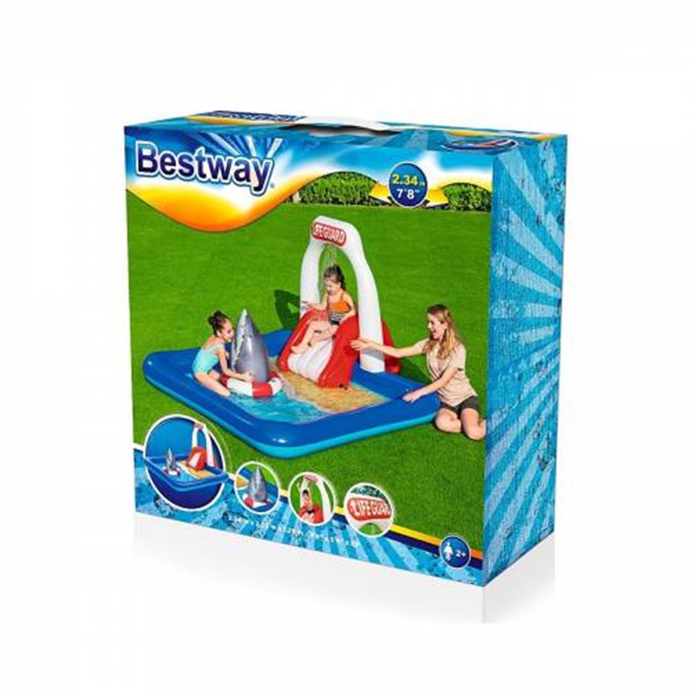Bestway 53079 Köpekbalık Kaydıraklı Şişme Havuz