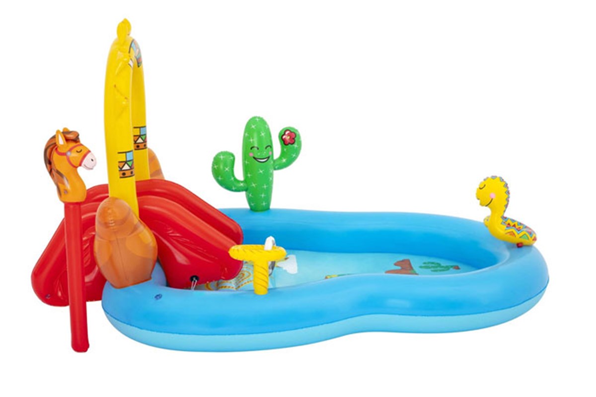 Bestway 53118 Wild West Kaydıraklı Fıskiyeli Aqua Park Şişme Havuz