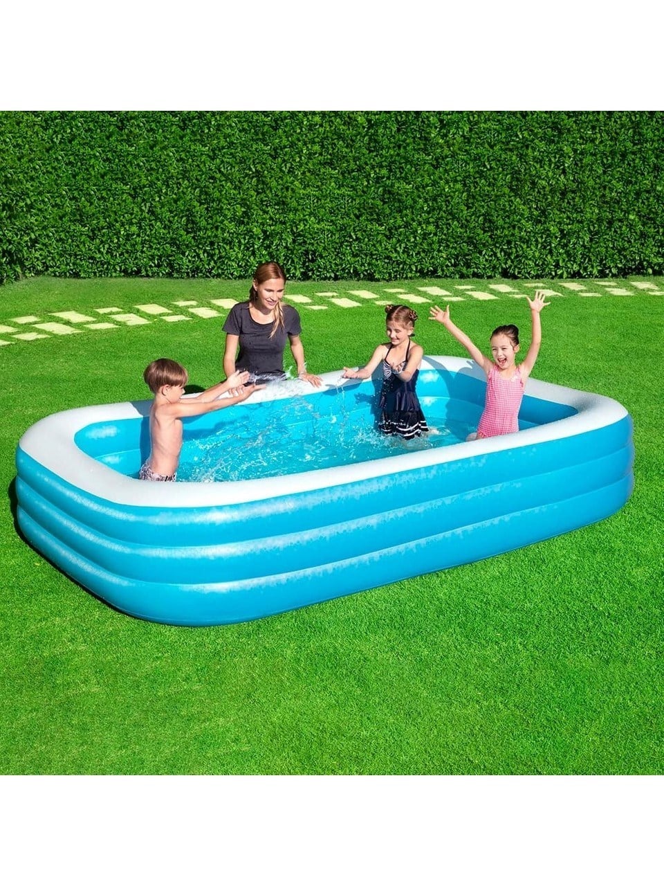 Bestway 54009 Jumbo Aile Havzu 305x183x56 Cm Dikdörtgen Büyük Şişme Havuz