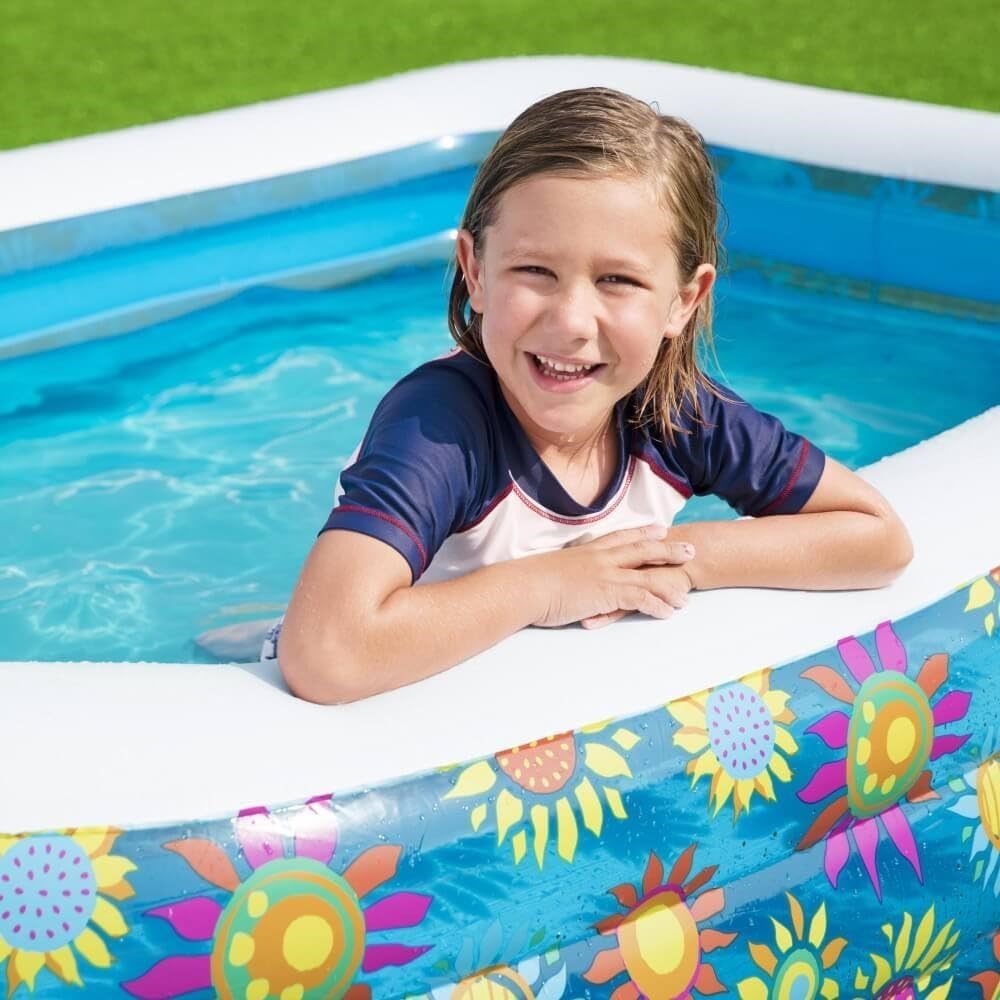 Bestway 54120 Çiçek Desenli Aile Havuzu 229x152x56cm Şişme Havuz