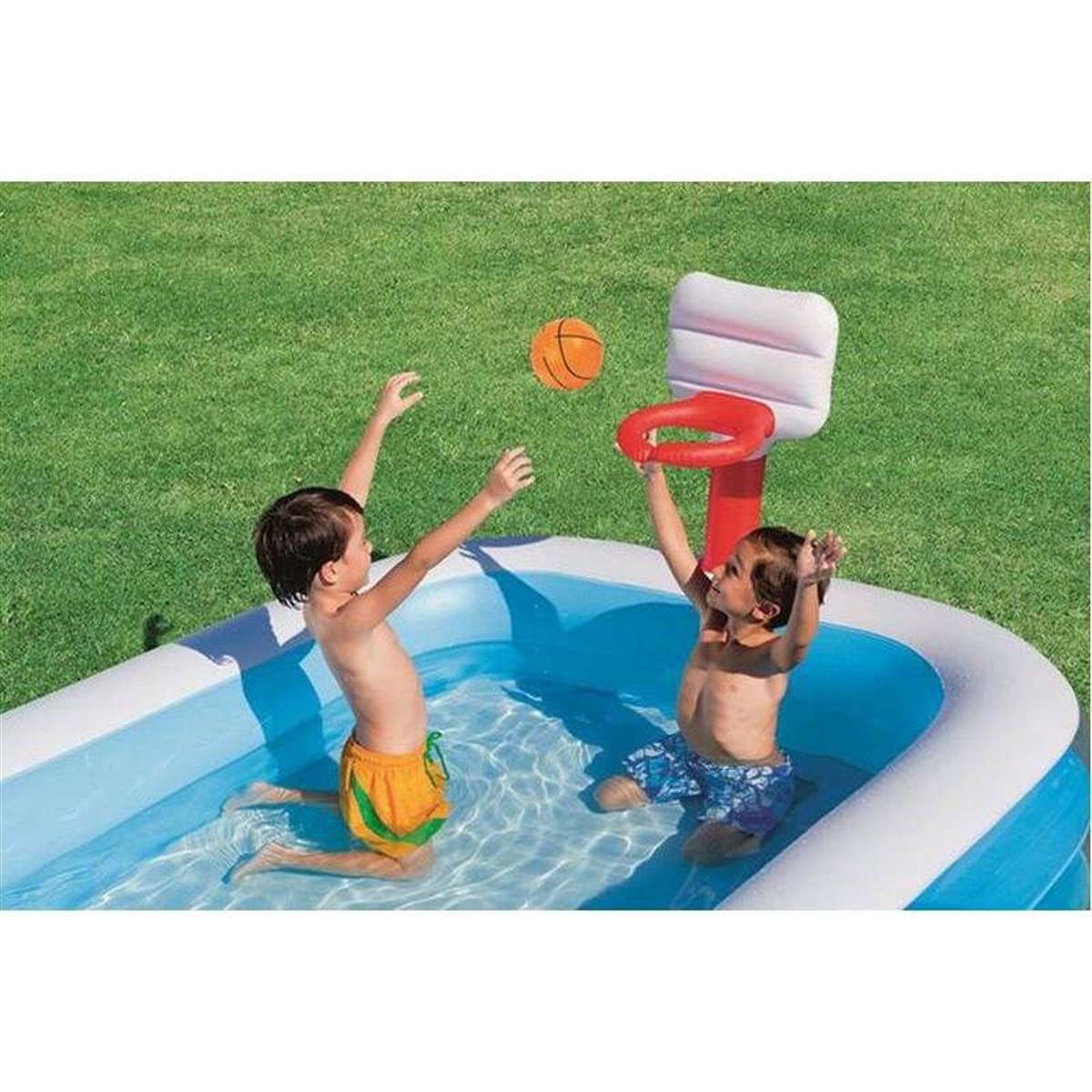 Bestway 54122 Basketbol Potalı Şişme Çocuk Havuzu 251x168x102 Cm