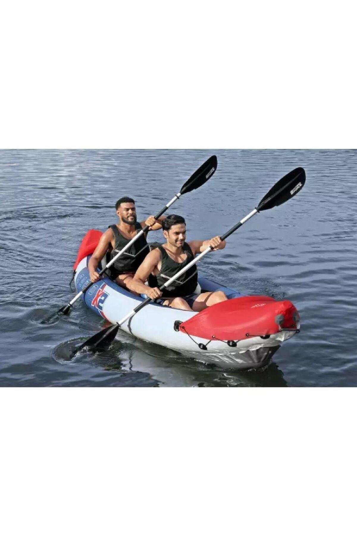 Bestway 65077 Lite-rapid X2  Çift Kişilik Şişme Kano 321X100 Cm Kano Set