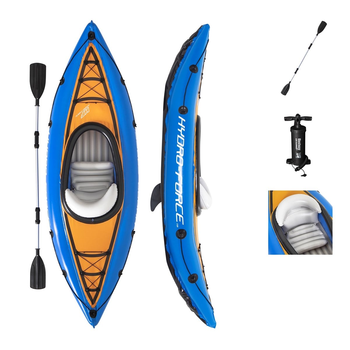 Bestway 65115 Hydro-Force Tek Kişilik Şişme Kano 275 x 81 x 45 cm