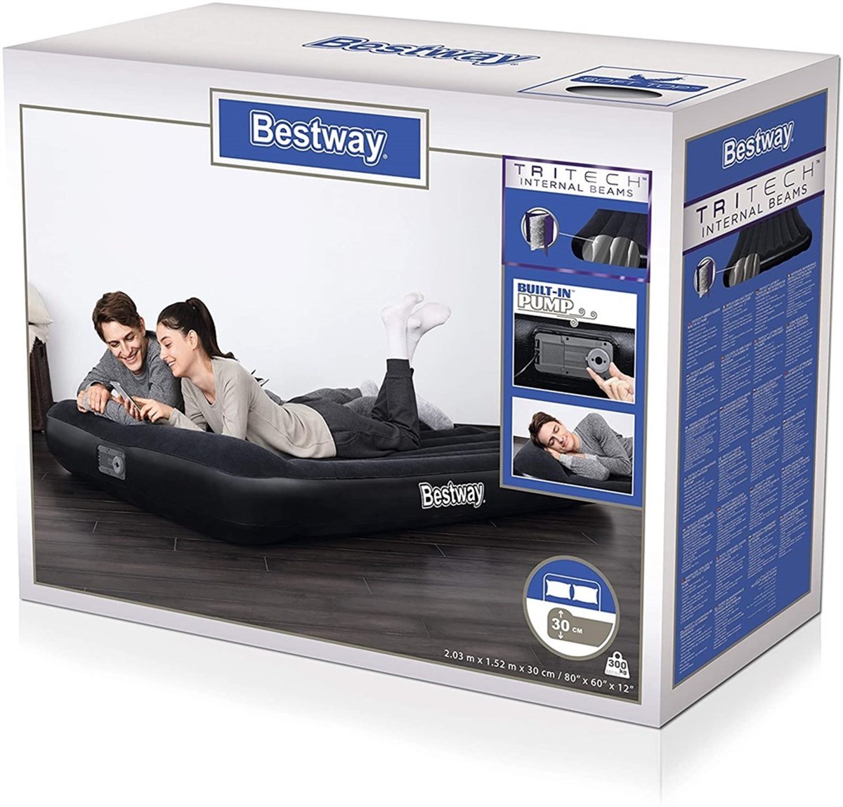 Bestway 67464 Çift Kişilik Yastıklı XL Boy Şişme Yatak