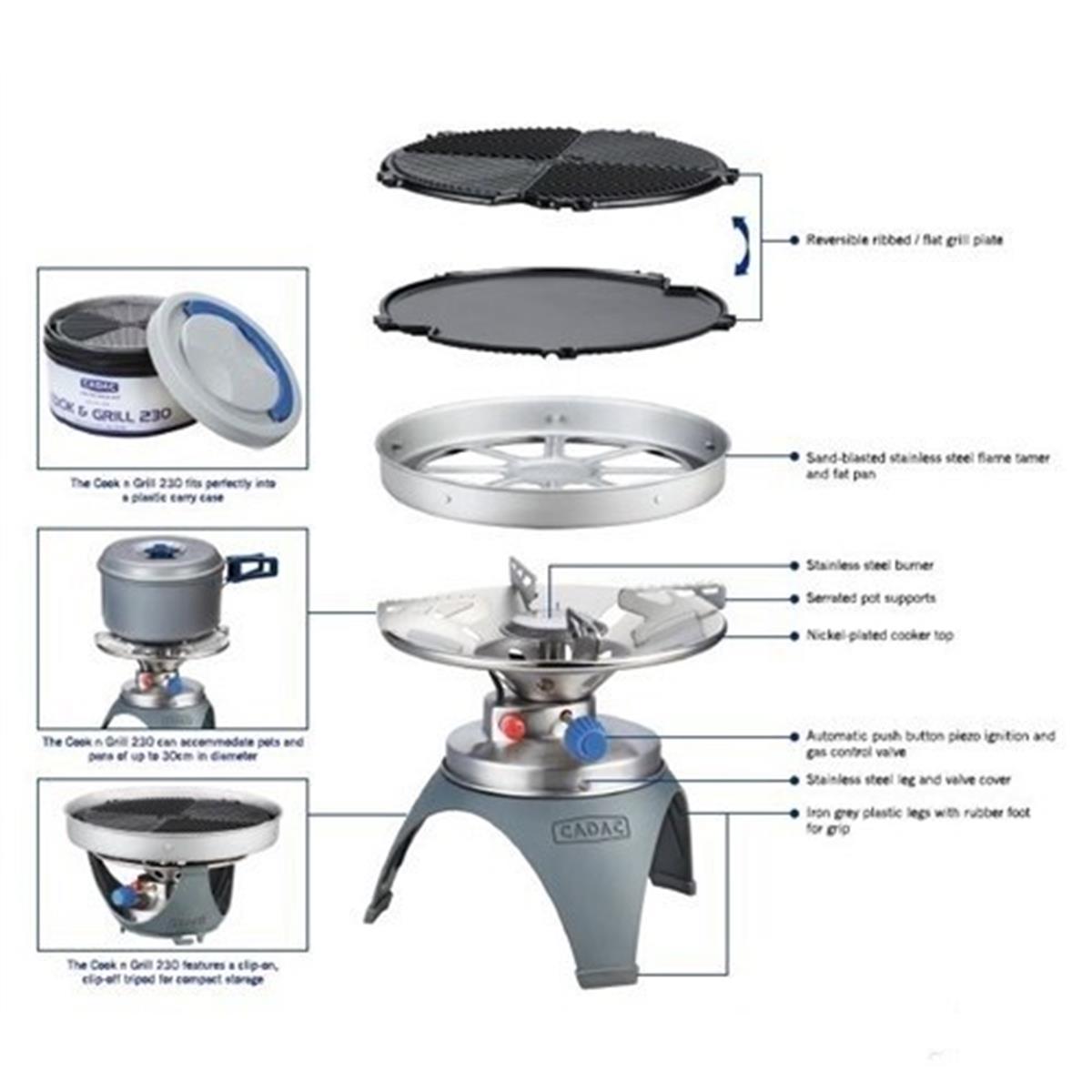 Cadac Cook N 230 Kartuş Tüplü Portatif Barbekü