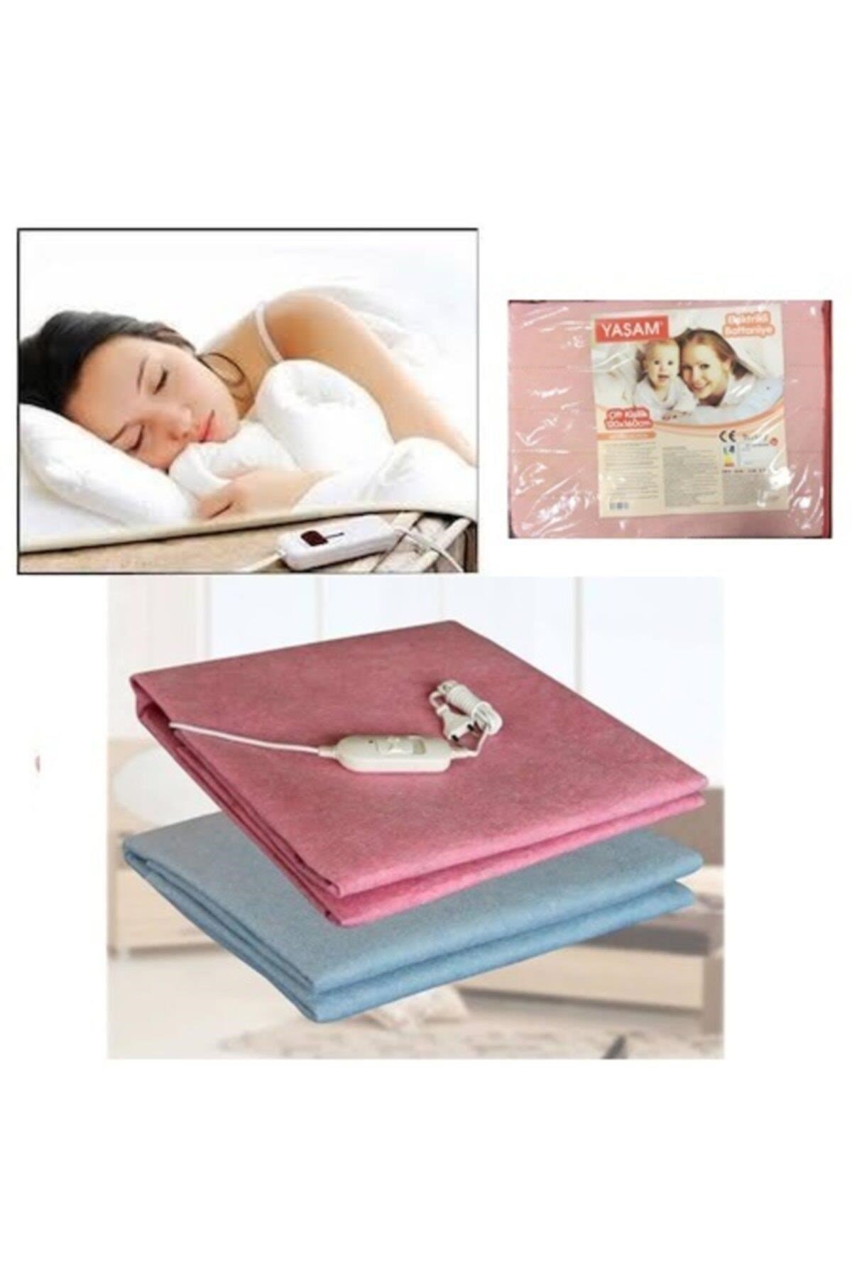 Çift Kişilik Elektrikli Battaniye Büyük Boy Ce Belgeli 120x160cm