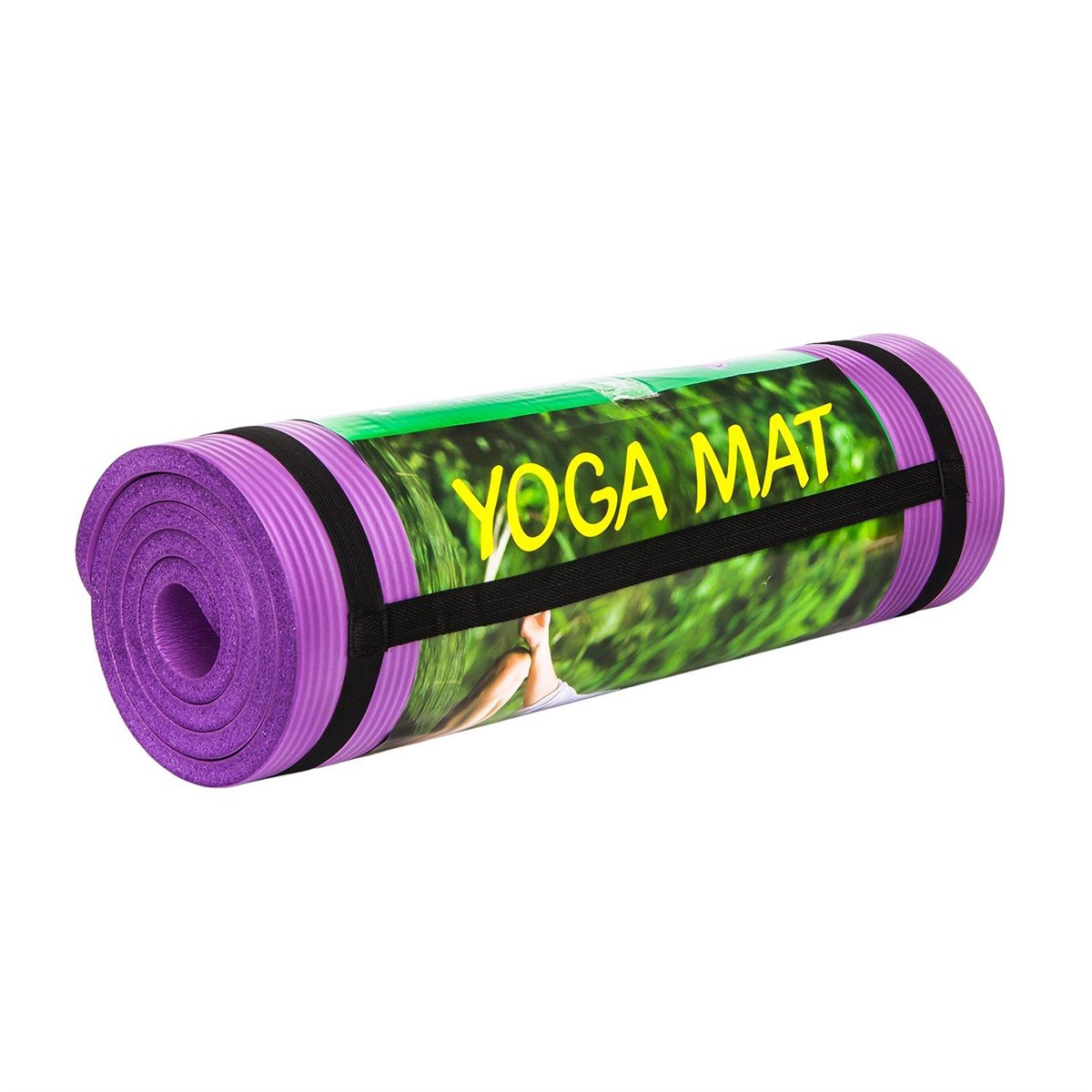 Cosfer CSF15MMMR Yoga Pilates Matı 15 mm. Silikon - Mor